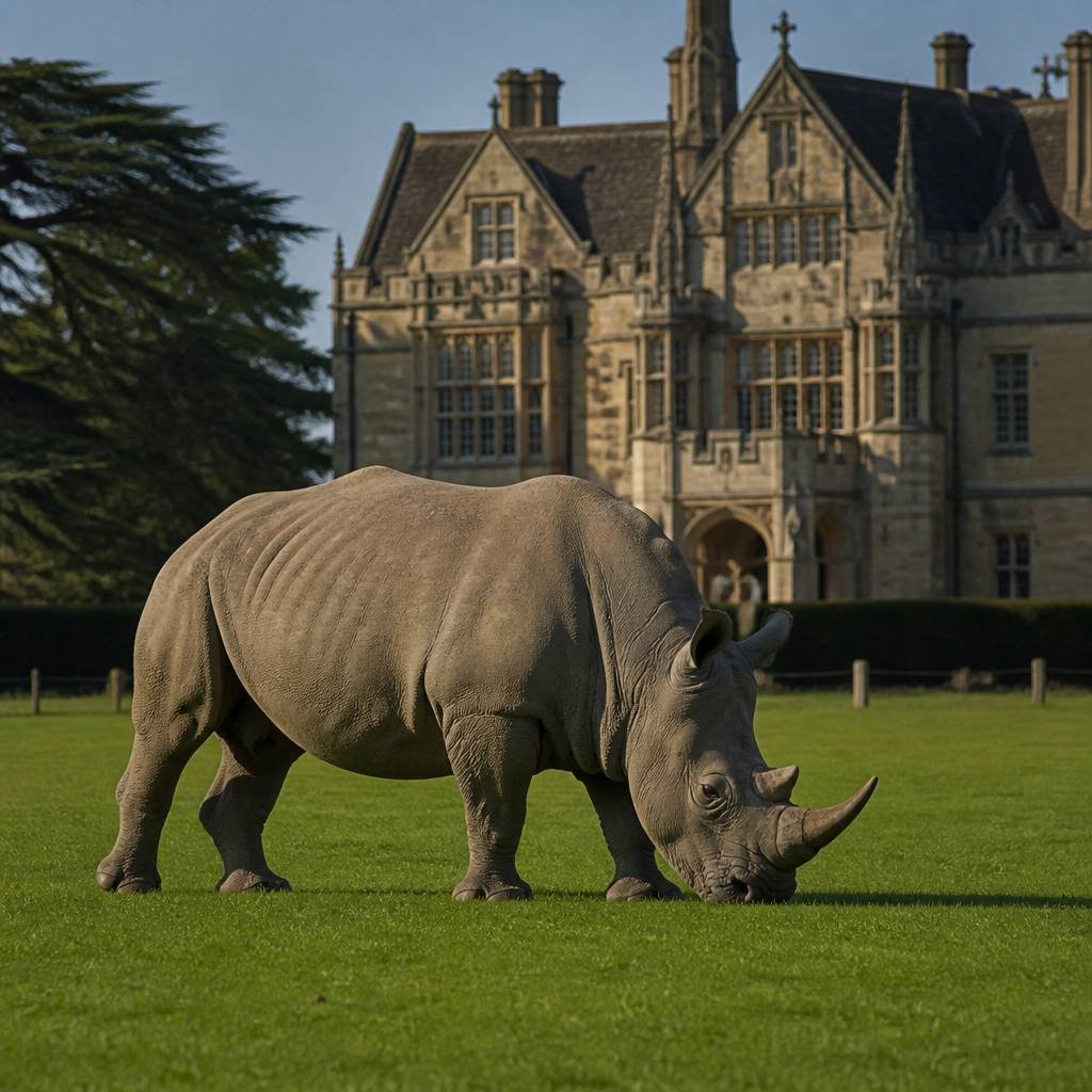 Southern white rhino at Cotswold Wildlife Park
